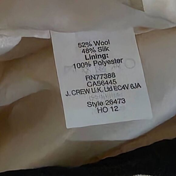 J.Crew Wool Silk Ivory Pencil Skirt Size 14 - Picture 7 of 8